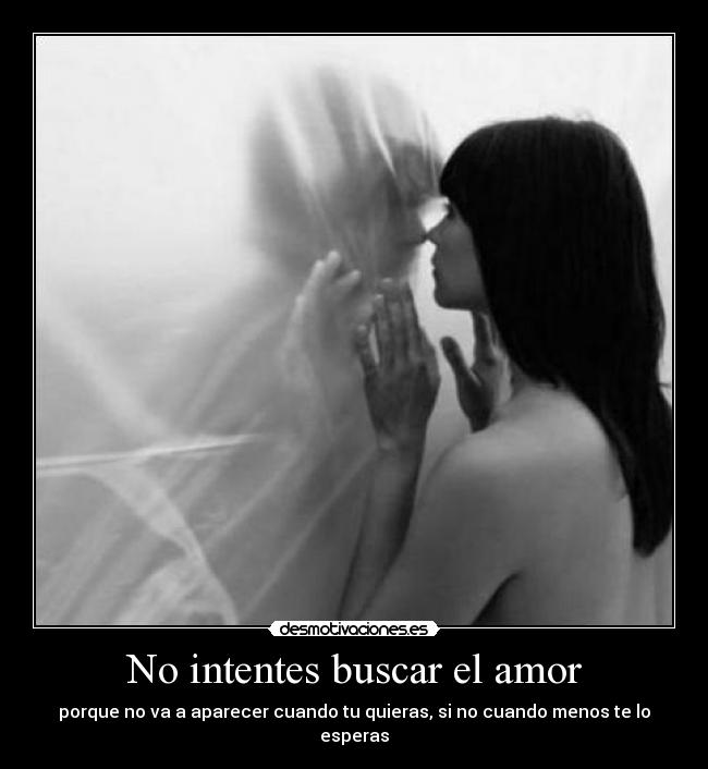 No intentes buscar el amor - 