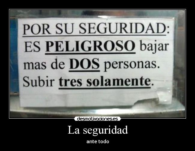La seguridad -