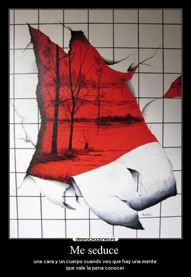 Me seduce  - una cara y un cuerpo cuando veo que hay una mente 
que vale la pena conocer 