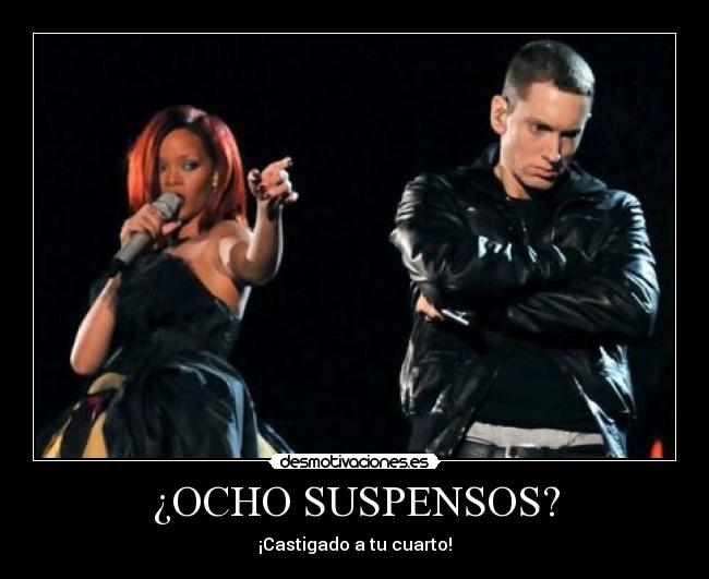 carteles rihanna eminem desmotivaciones