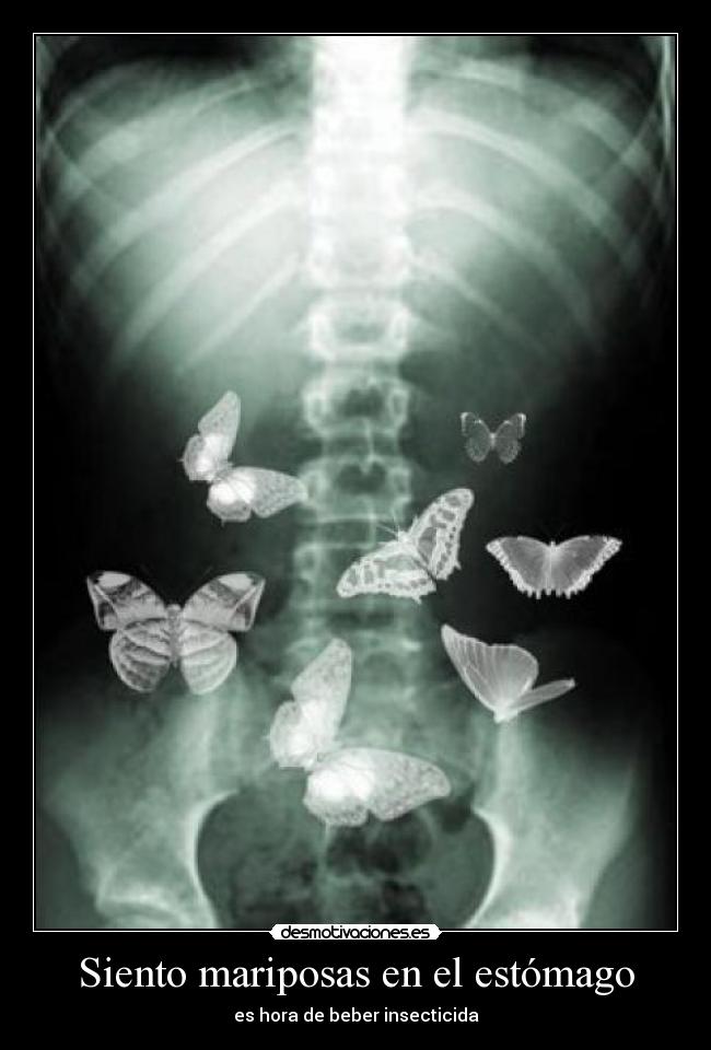 Siento mariposas en el estómago -