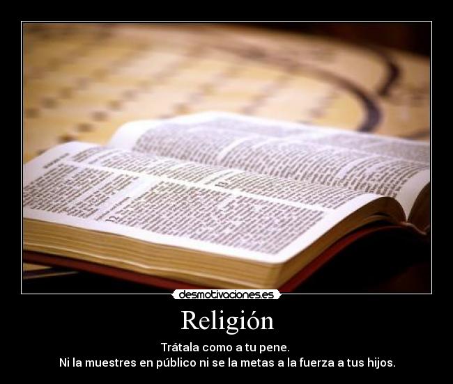 carteles religion religion pene desmotivaciones
