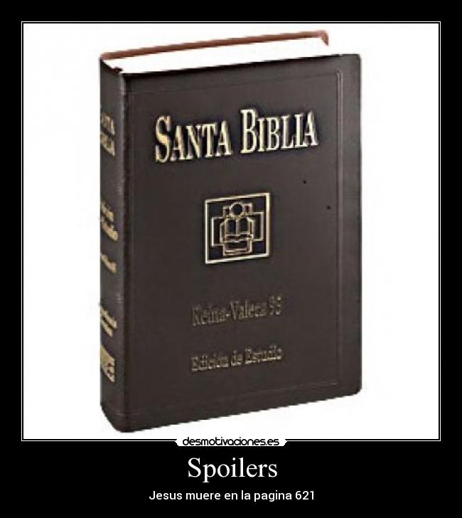 Spoilers - Jesus muere en la pagina 621