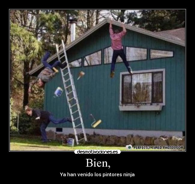 Bien, - Ya han venido los pintores ninja