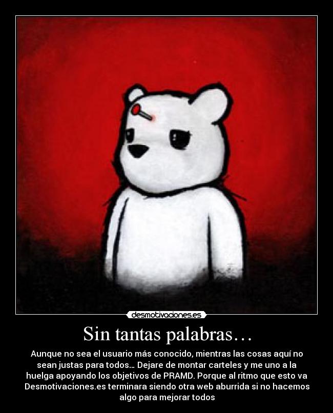Sin tantas palabras… -