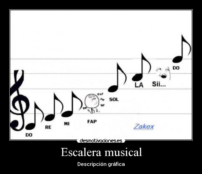 Escalera musical - Descripción gráfica