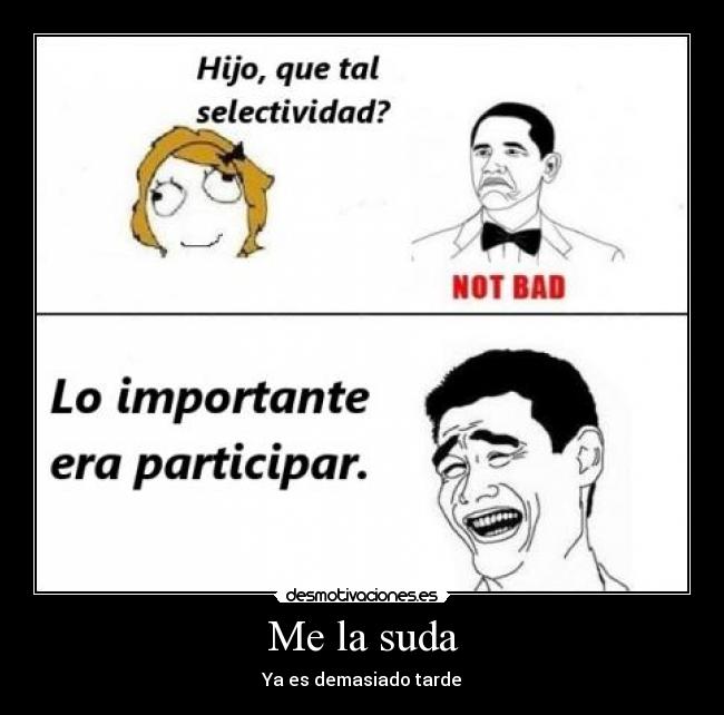 Me la suda - Ya es demasiado tarde