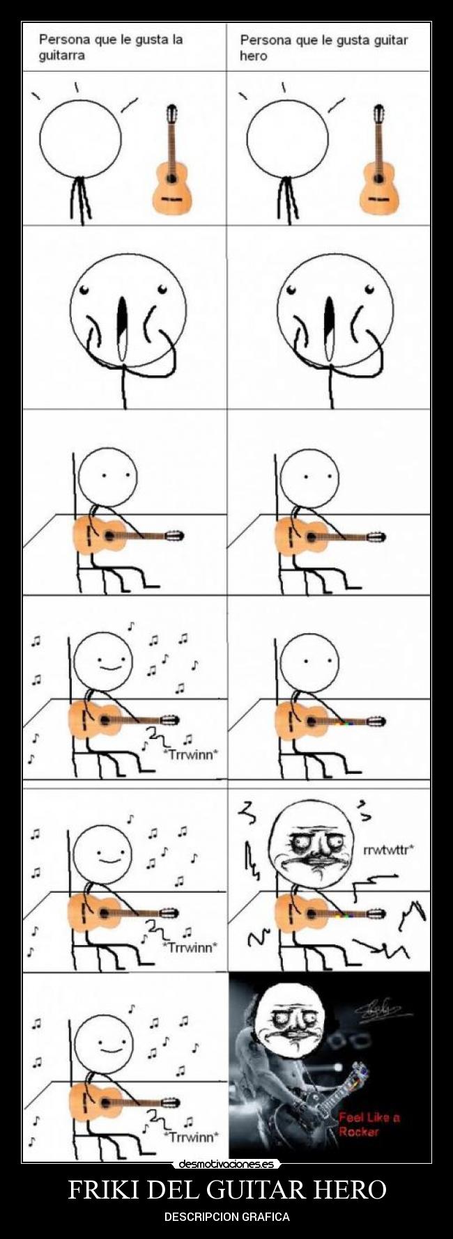 FRIKI DEL GUITAR HERO - DESCRIPCION GRAFICA