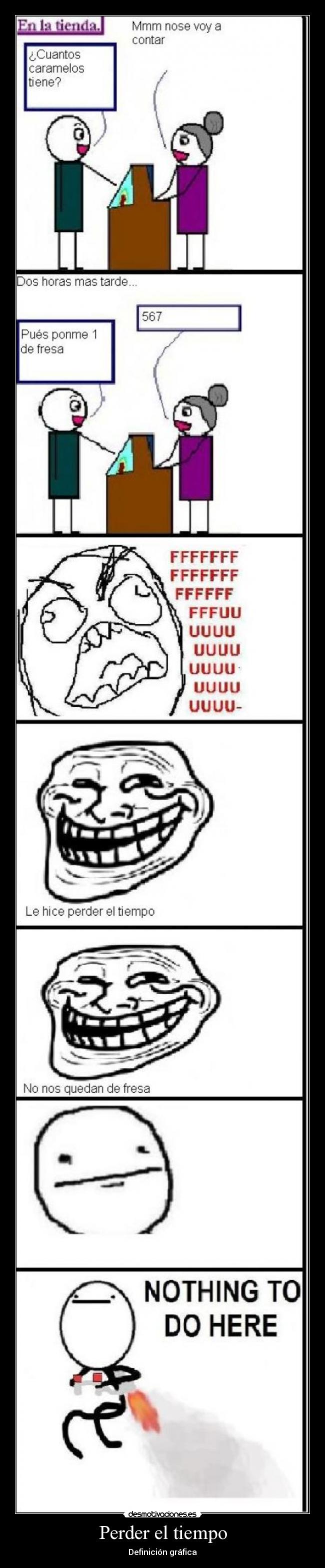 Perder el tiempo - Definición gráfica