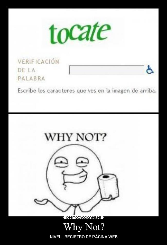 Why Not? - NIVEL : REGISTRO DE PÁGINA WEB