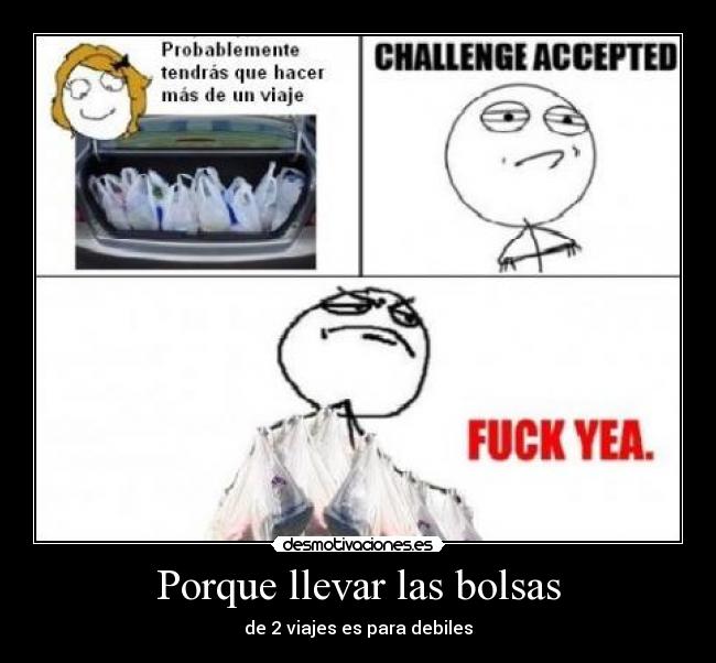 Porque llevar las bolsas - de 2 viajes es para debiles