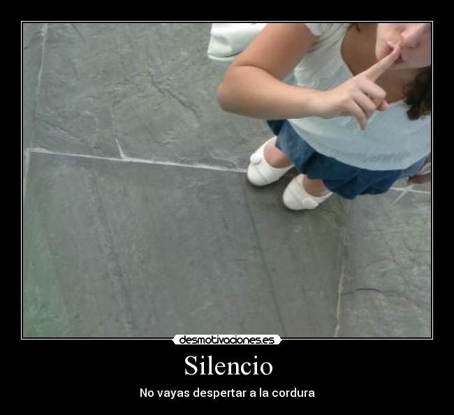 Silencio - No vayas despertar a la cordura