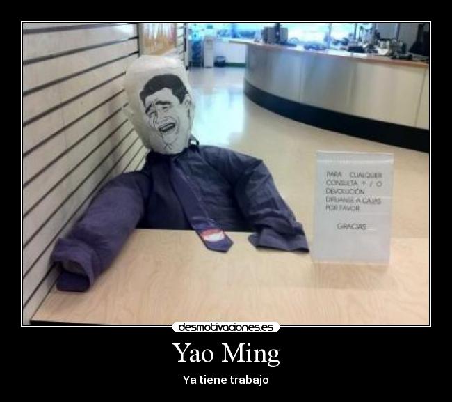 Yao Ming - Ya tiene trabajo