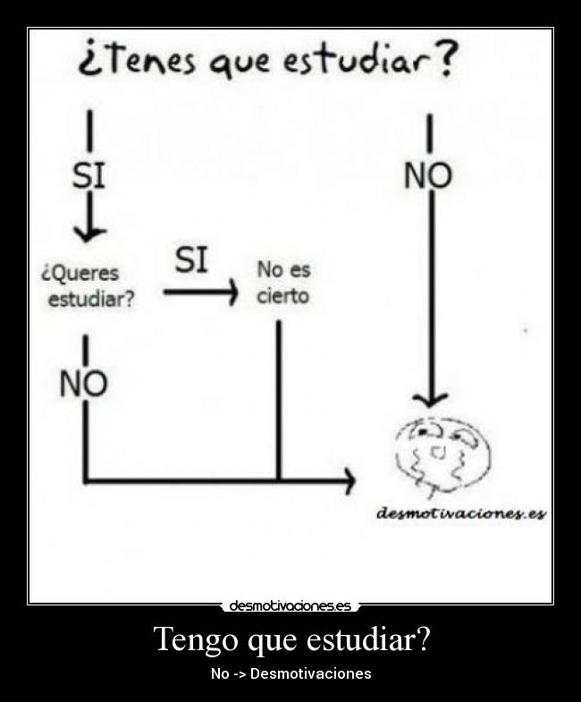 Tengo que estudiar? -