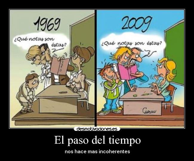 El paso del tiempo - nos hace mas incoherentes