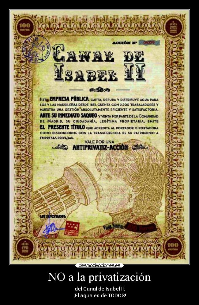 NO a la privatización -