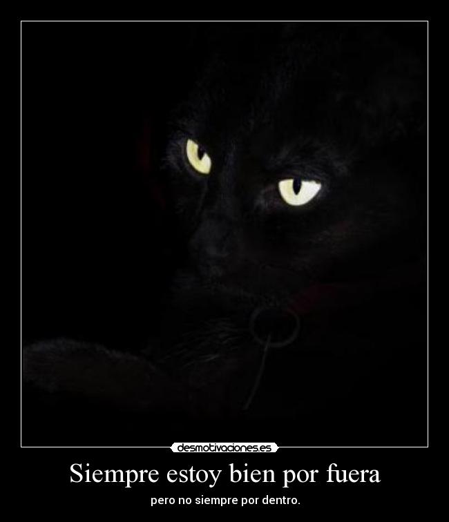 Siempre estoy bien por fuera -
