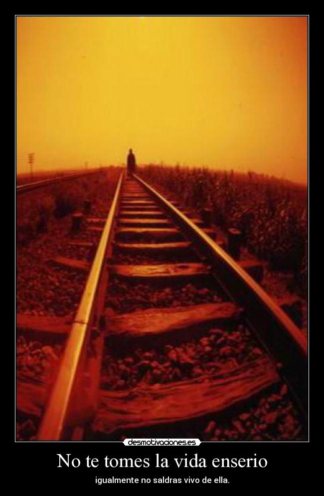 No te tomes la vida enserio -