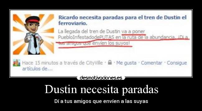 Dustin necesita paradas -