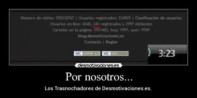 carteles por nosotros los trasnochadores desmotivacioneses desmotivaciones