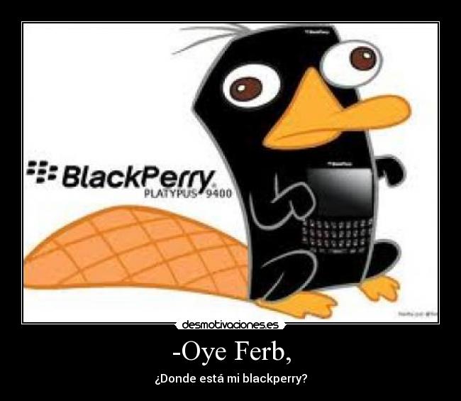 -Oye Ferb, - ¿Donde está mi blackperry?