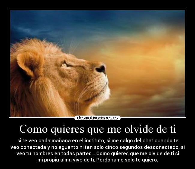Como quieres que me olvide de ti - 