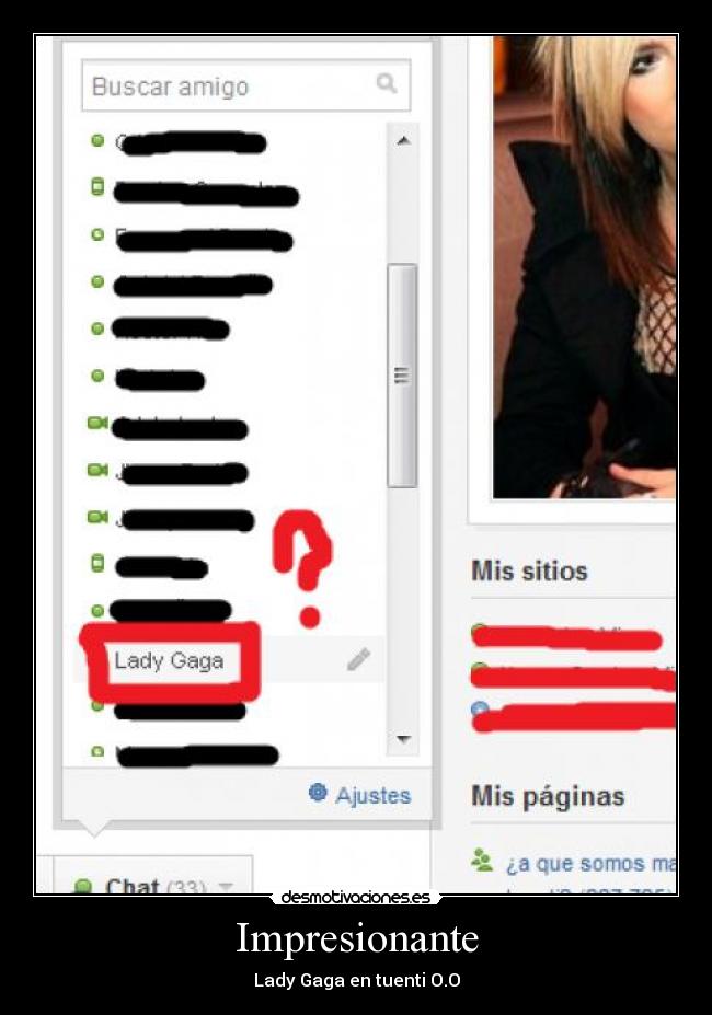 Impresionante - Lady Gaga en tuenti O.O