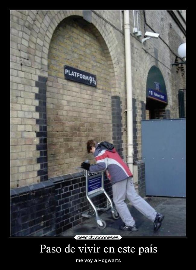 Paso de vivir en este país - me voy a Hogwarts