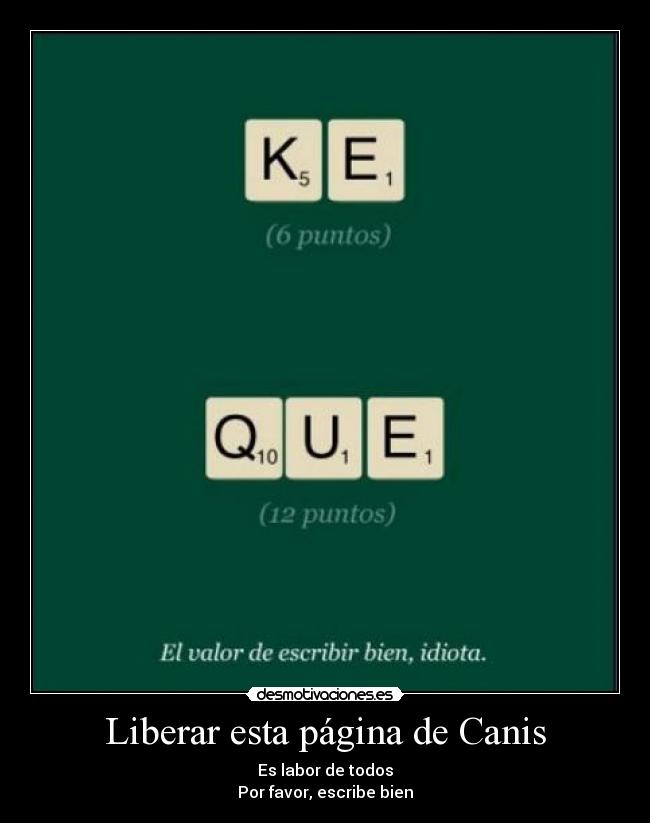 Liberar esta página de Canis -