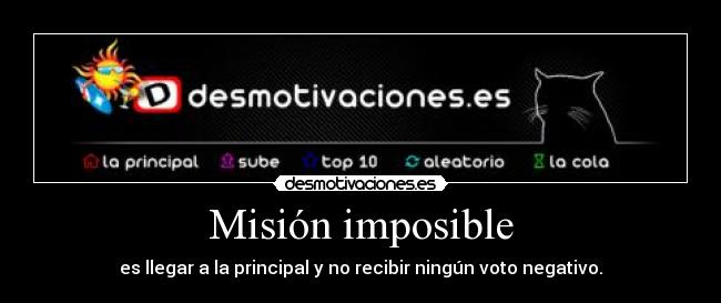 carteles imposible mision imposible desmotivaciones