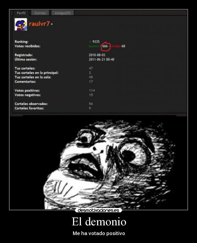 El demonio - Me ha votado positivo