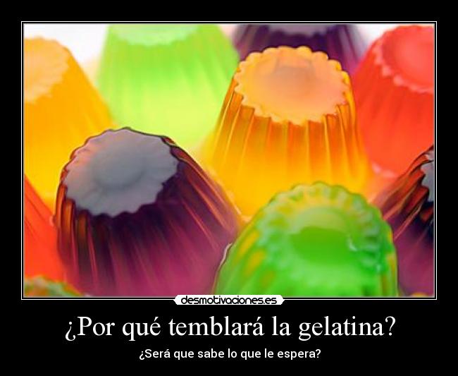 ¿Por qué temblará la gelatina? - ¿Será que sabe lo que le espera?