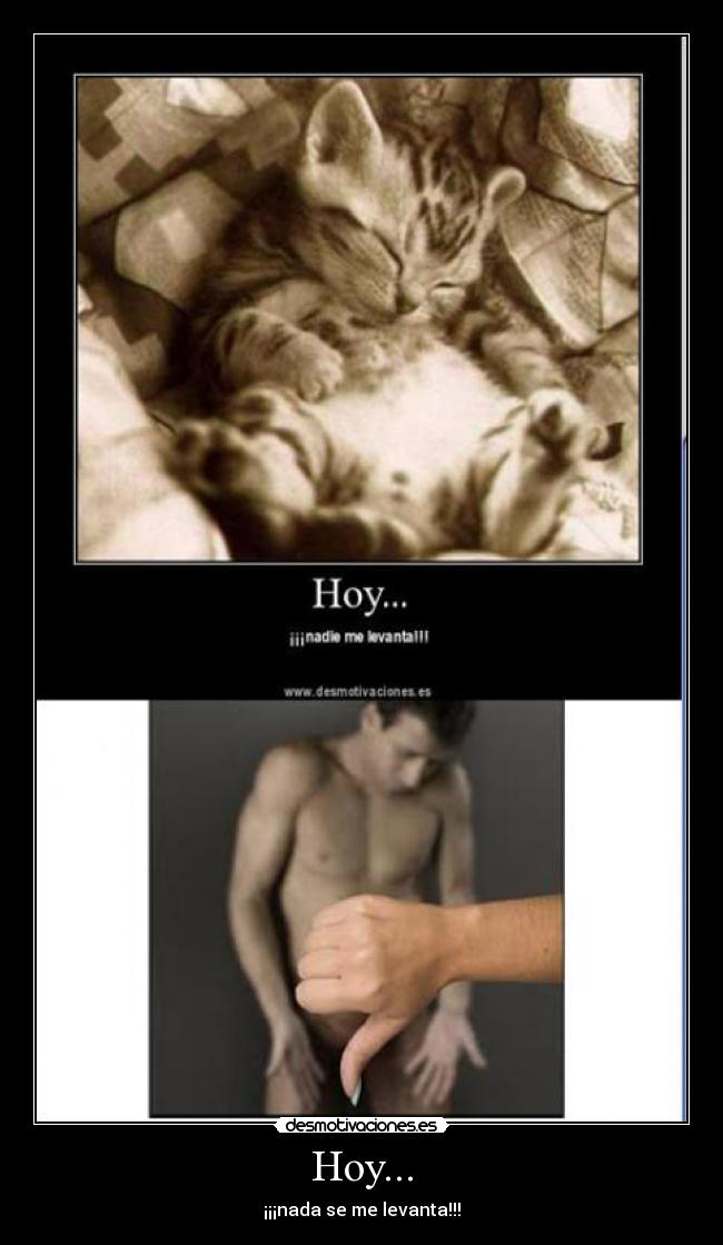 Hoy... - ¡¡¡nada se me levanta!!!