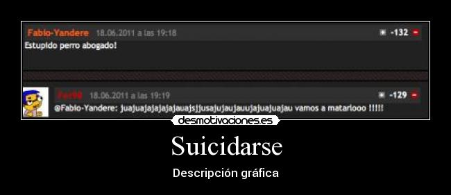Suicidarse - Descripción gráfica