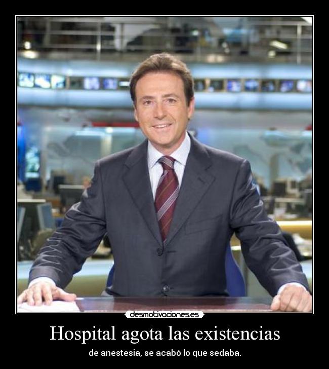 Hospital agota las existencias - de anestesia, se acabó lo que sedaba.