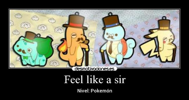 Feel like a sir - Nivel: Pokemón