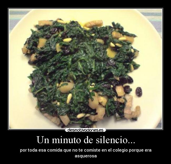 Un minuto de silencio... -