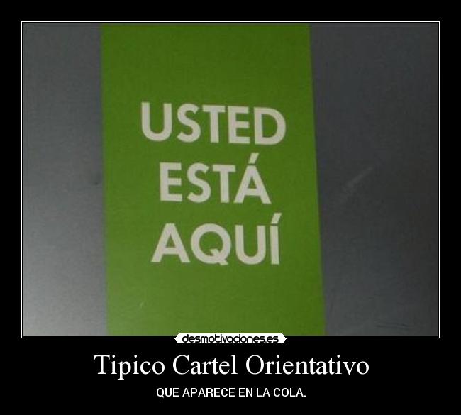 Tipico Cartel Orientativo - 