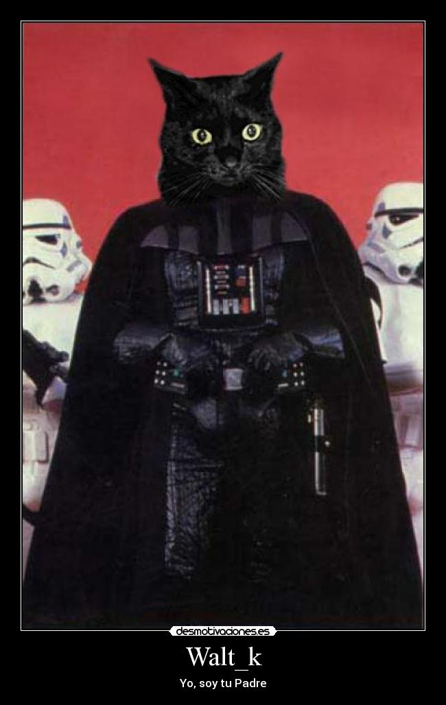 carteles gato darth vader walt desmotivaciones