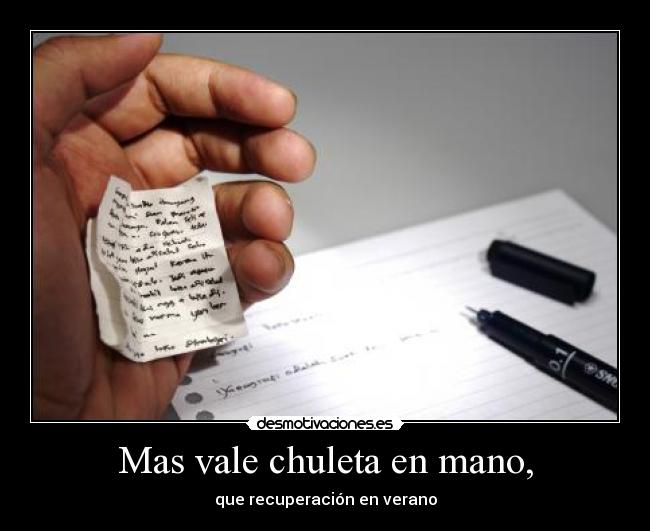 Mas vale chuleta en mano, - 
