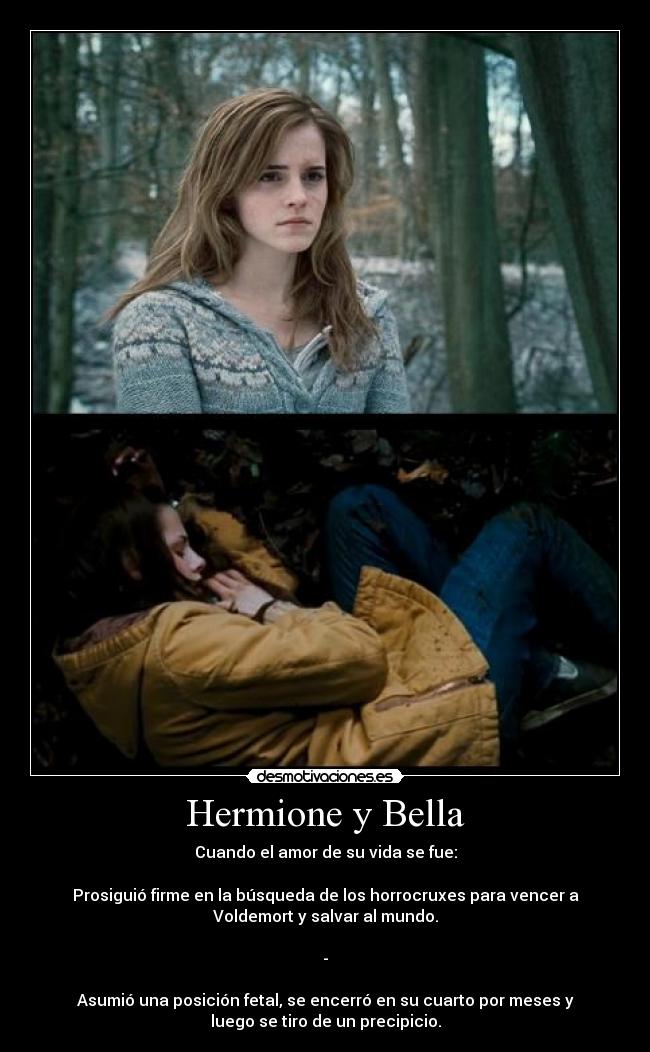 carteles harry potter crepusculo hermione granger bella swan desmotivaciones