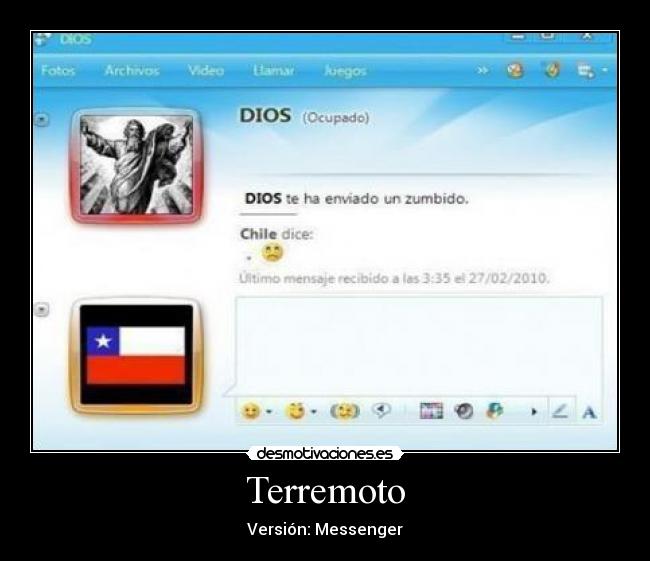 Terremoto - Versión: Messenger