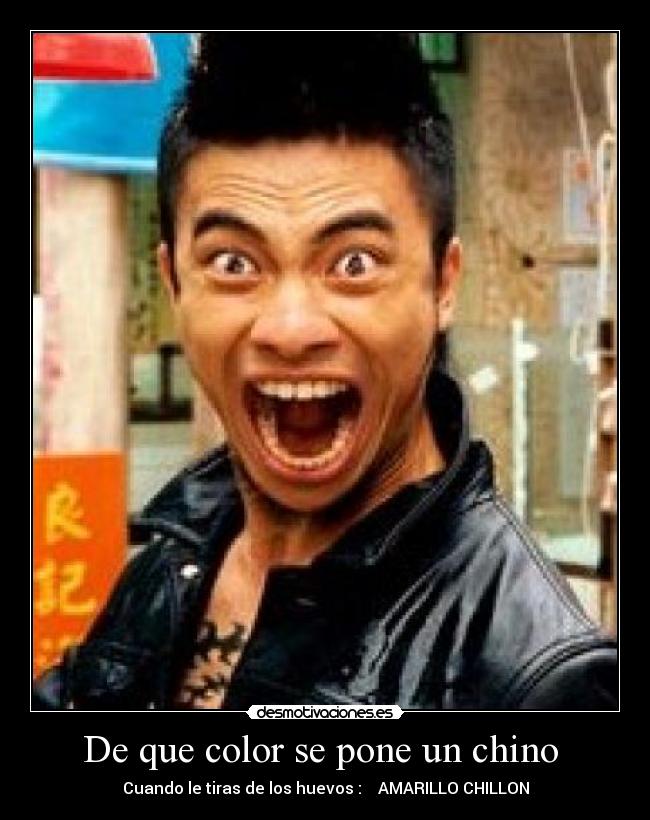 De que color se pone un chino -