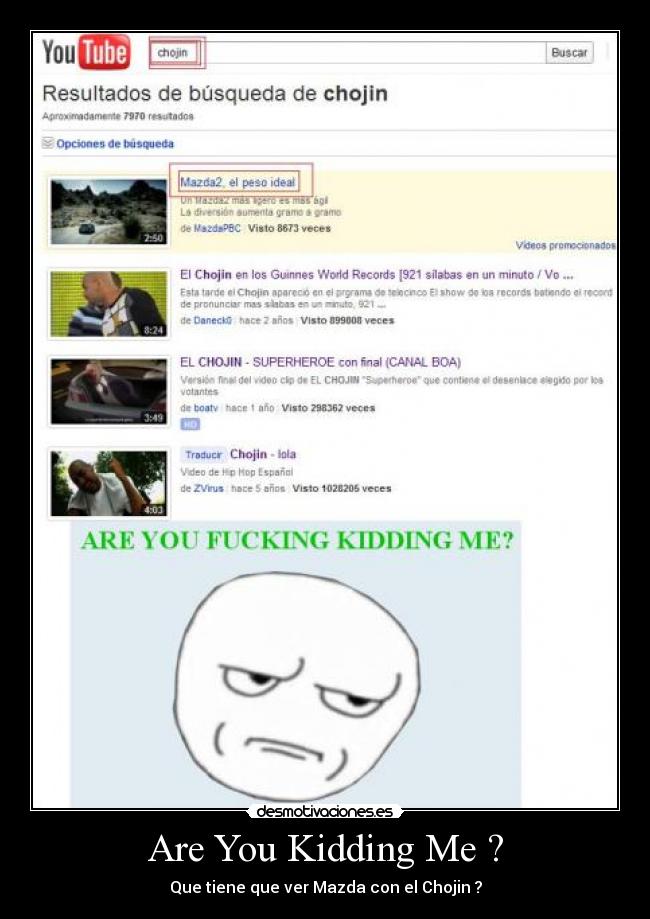 Are You Kidding Me ? - Que tiene que ver Mazda con el Chojin ?