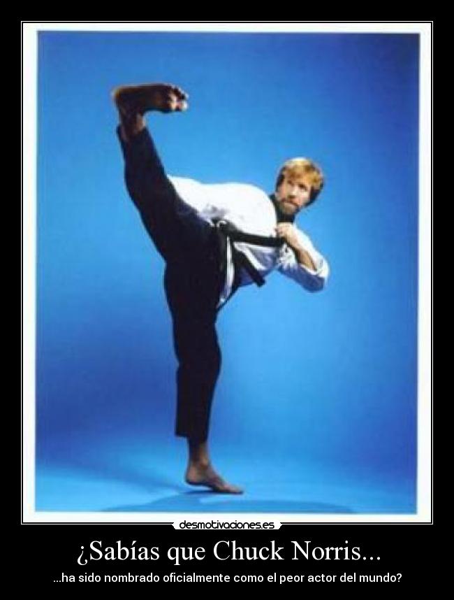 carteles sabias que chuck norris desmotivaciones