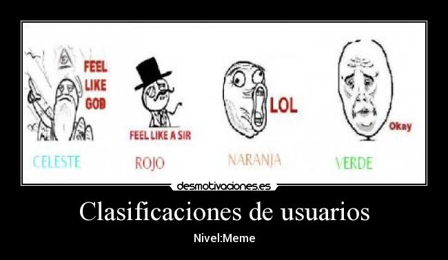 Clasificaciones de usuarios - 