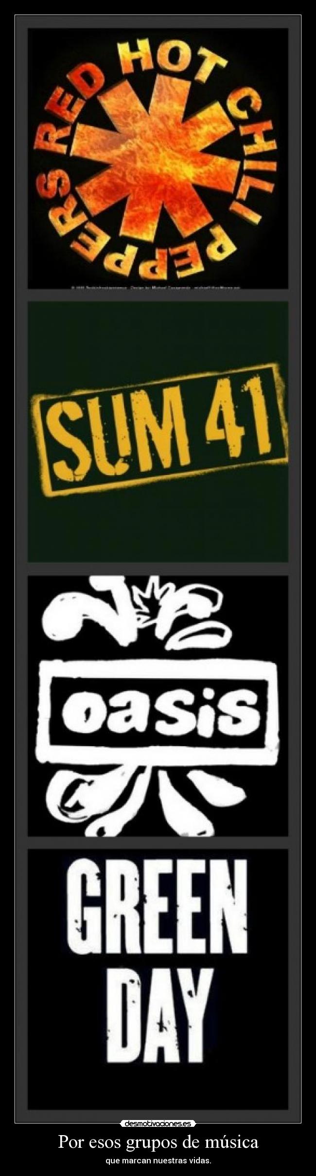 Por esos grupos de música -