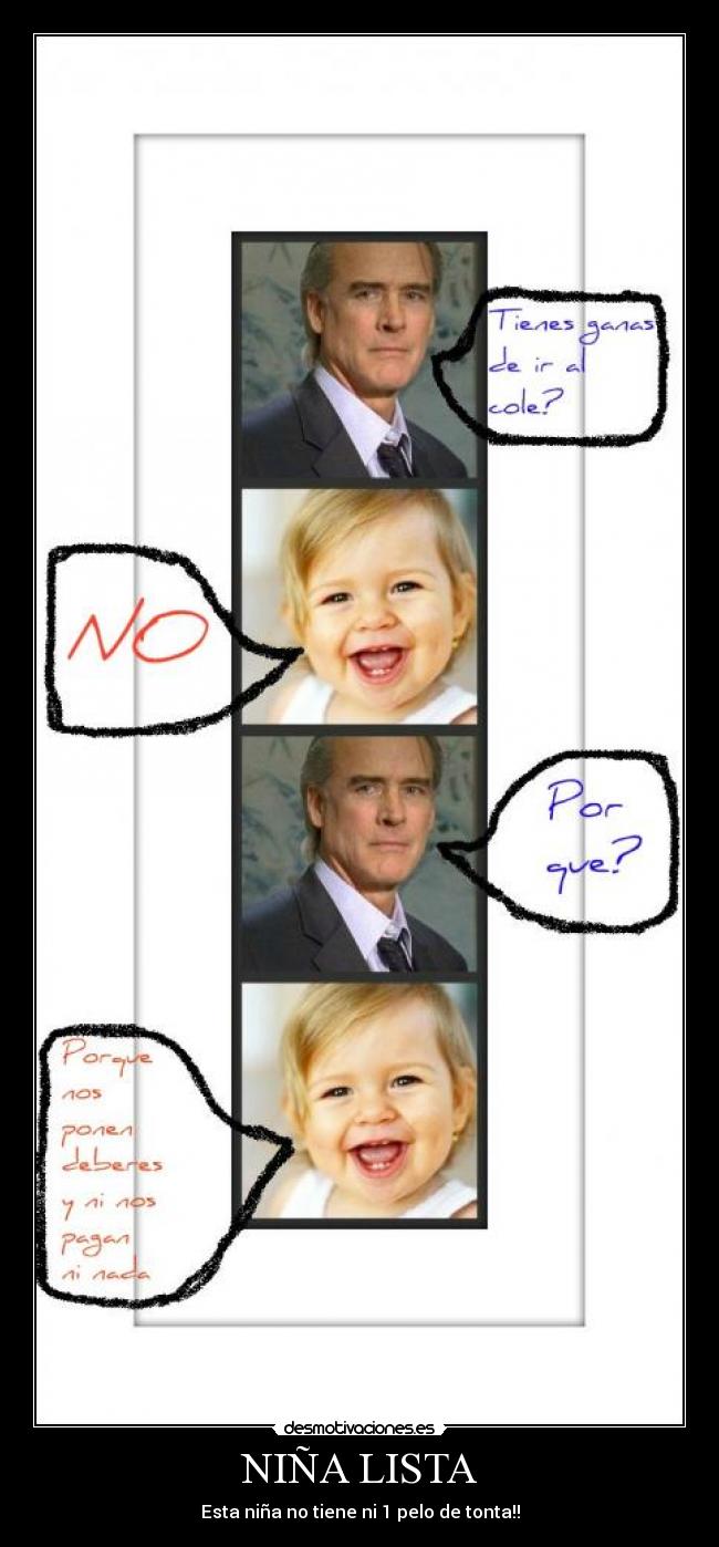 NIÑA LISTA - Esta niña no tiene ni 1 pelo de tonta!!