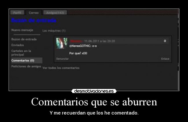 Comentarios que se aburren -