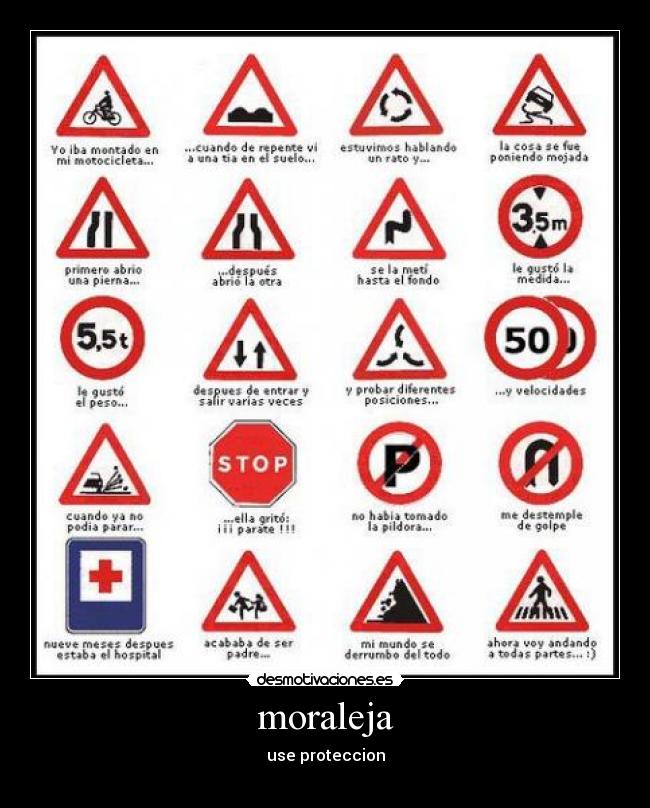 moraleja - use proteccion
